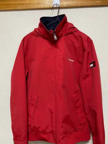 TOMMY HILFIGER 레드 나일론 자켓 M