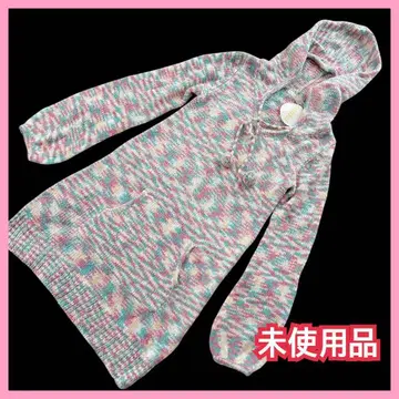 미사용 ] snidel 스나이델 니트 원피스 로게이지 후디