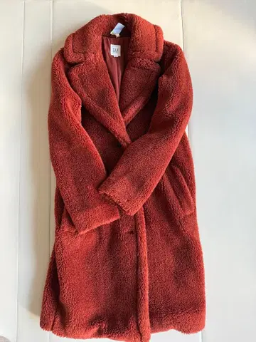 [새상품급] GAP 보아 롱 코트 XS 오렌지