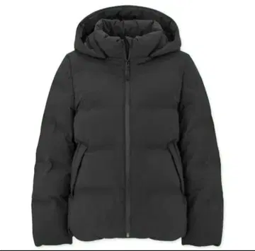 새상품급! 클리닝 완료 유니클로 심리스 다운 후드티 블랙 사이즈 M