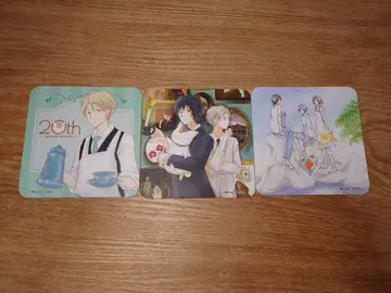 나츠메 우인장 카페 특전 코스터 세트 냥코센세 타누마 나토리 마토바