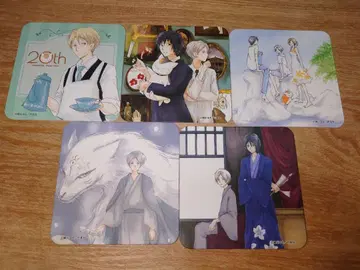 나츠메 우인장 카페 특전 코스터 세트 냥코센세 타누마 나토리 마토바