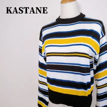 KASTANE 카스타네 크루넥 와이드 슬리브 멀티 보더 스웨터