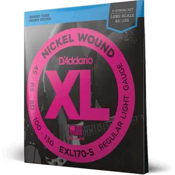 D'Addario EXL170-5 니켈 와운드 줄 2세트