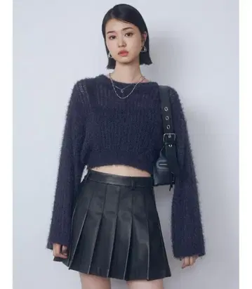 EMODA 빈티지 라이크 플리츠 스커트 블랙