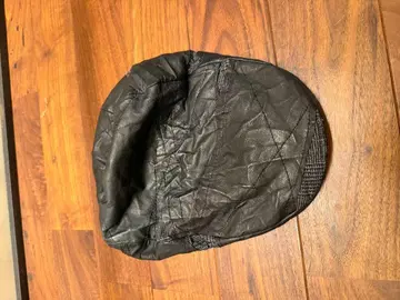 00s archive obelisk leather flat cap y2k