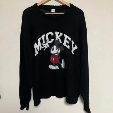 새상품급 Disney 디즈니 미키 니트 스웨터 L 블랙