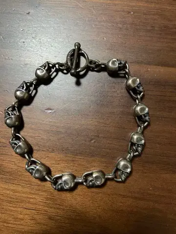 스컬 디자인 실버 925 팔찌