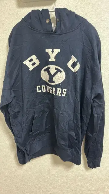 레어 BYU Cougars 후드티 M 사이즈 네이비