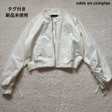 [ 새상품 ] 오즈온컴플렉스 볼륨 소매 MA-1 블루종 자켓 화이트