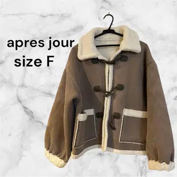 apres jour 페이크 무스탕 코트 무스탕 자켓