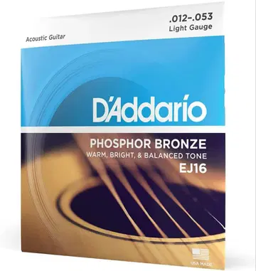 D'Addario EJ16 어쿠스틱 기타 줄 10팩