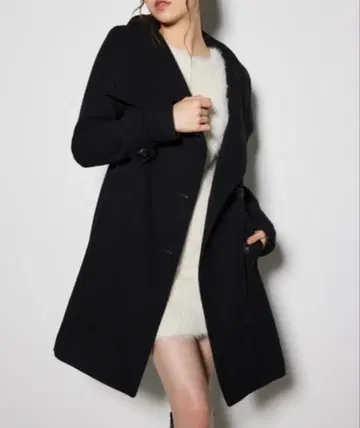 [ rienda ] 오버넥 신데렐라 라인 미니 코트