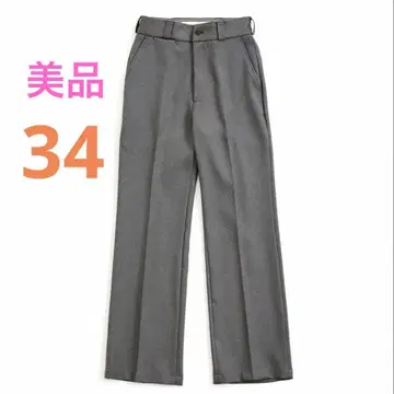 THE SHINZONE 그레이 센터 프레스 팬츠