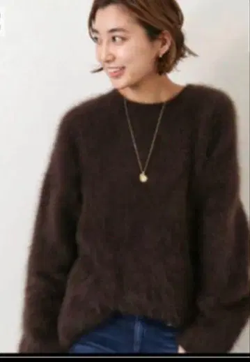 Deuxieme Classe Fluffy Sweater 브라운