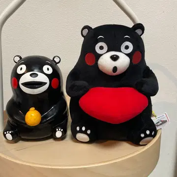 [레어] 쿠마몬 저금통 & 하트 달린 봉제 인형 2세트