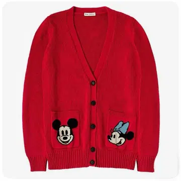 레어 CathKidston 디즈니 니트 가디건 빨간색