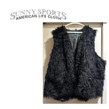 SUNNY SPORTS 블랙 퍼 베스트