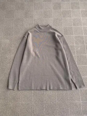 UNITED TOKYO 울 밀라노 리브 모크넥 니트