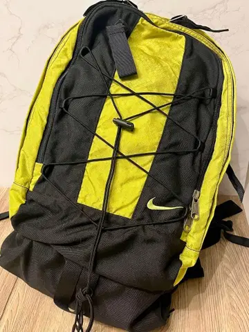 Nike 백팩 90s 백팩 블랙 옐로우 그린 스트레치 코드 포함