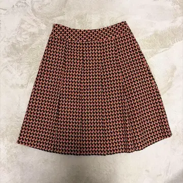 주름 스커트 오렌지