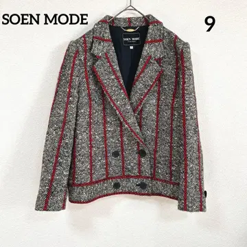 SOEN MODE 트위드 테일러드 자켓 개성파 소엔