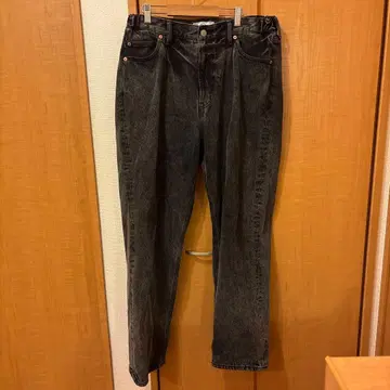 RAGEBLUE 블랙 데님 스트레이트 팬츠