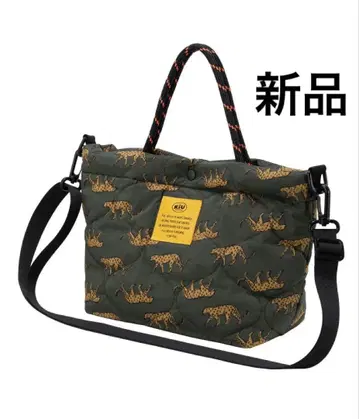 kiu 키우 토트백 숄더백 발수 카키 레오파드