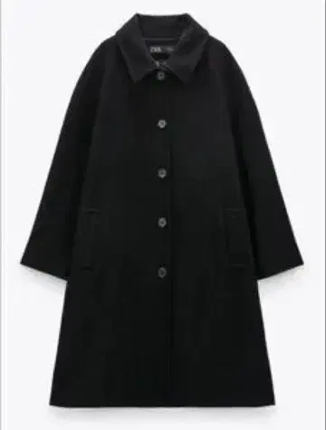 새상품 ZARA MANTECO 울 블렌드 A라인 코트 XS 맨테코