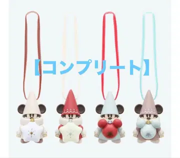 마우스형 캐릭터 스트랩 4개 세트