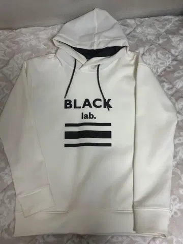 BLACK lab. 화이트 후드티 블랙 라벨