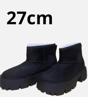 페이크 스웨이드 러그 밑창 앵클 부티 부츠