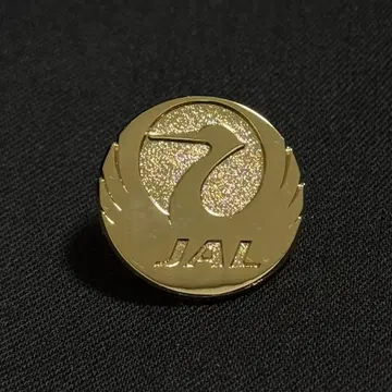 JAL 일본항공 츠루마루 핀 배지 골드 컬러