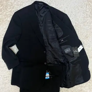 453 레어 택 포함 XL 사이즈 상당 도멜 셋업 캐시미어 혼방 블랙