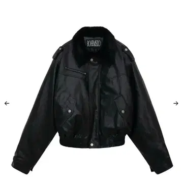 bohemian seoul 크링클드 가죽 퍼 블루종 점퍼