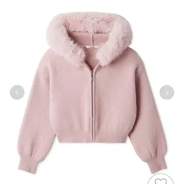 SNIDEL 스나이델 Sustainable 퍼 니트 후드티 PNK