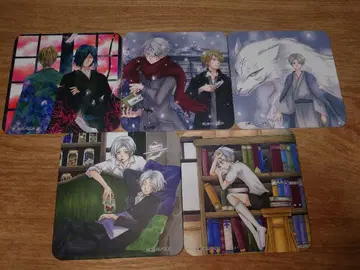 나츠메 우인장 카페 특전 코스터 세트 2 냥코센세 타누마 나토리 마토바