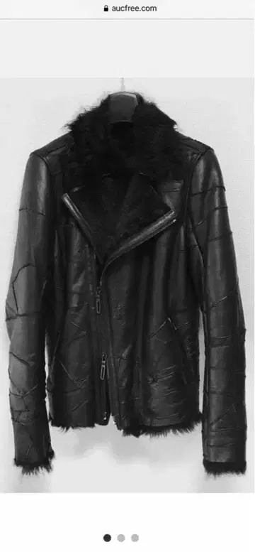 NO ID. 패치워크 가죽 토스카나 무스탕 더블 라이더스