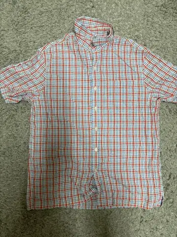 L.L.Bean 반팔 셔츠 체크 무늬