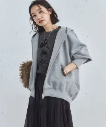 DOUX ARCHIVES W ZIP 본딩 BIG 후드티