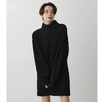 MOUSSY 블랙 터틀넥 스웨터 니트