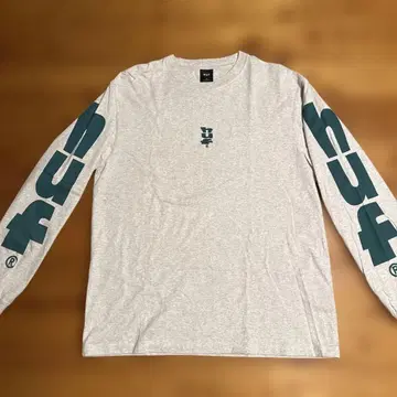 HUF 로고 프린트 긴팔 T셔츠