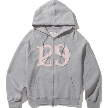 ILLIGO129 Logo Patch Hooded Zip-Up gray