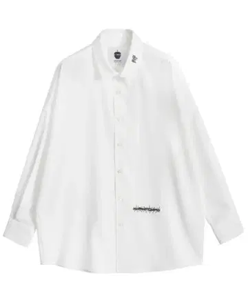 shareef 'CANDLE' emb. L/S SHIRTS White