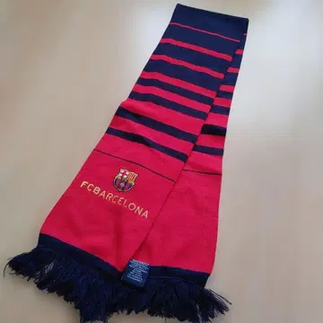 미사용 FC Barcelona 스트라이프 머플러 공식 상품