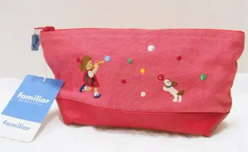 새상품 familiar 파미리아 파우치 펜 케이스 레드