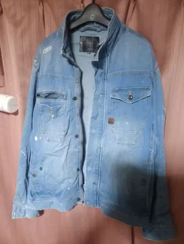 아이즈 프론티어 멋스러운 블루 데님 작업복 자켓 빅 실루엣