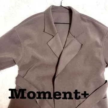[새상품] Moment+ 롱 코트 브라운 M 사이즈 끈 벨트