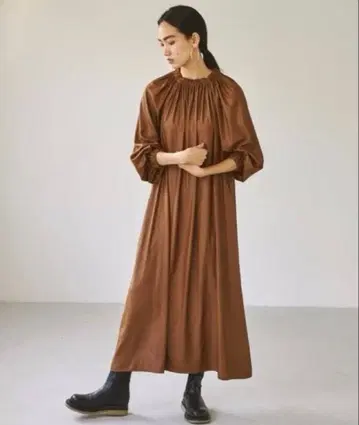 todayful 넥 개더 드레스 36