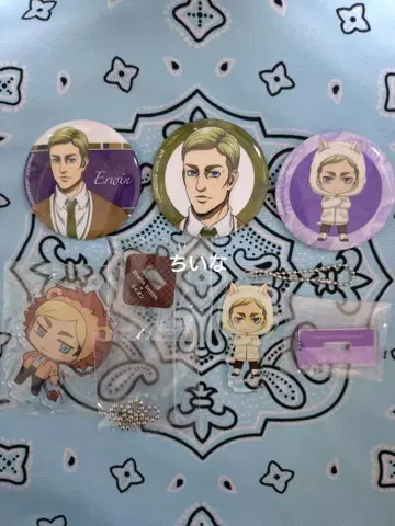 진격의 거인 동부 동물공원 아크릴 스탠드 캔뱃지 엘빈